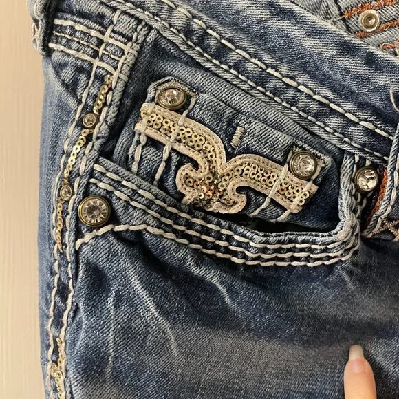 Rock Revival Kai Easy Boot Size 28 with Sequins and Rhinestones - Picture 9 of 15